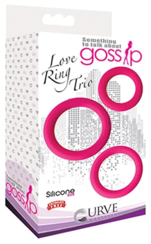 Gossip Love Ring Trio Curve Novelties Male Sex Toys