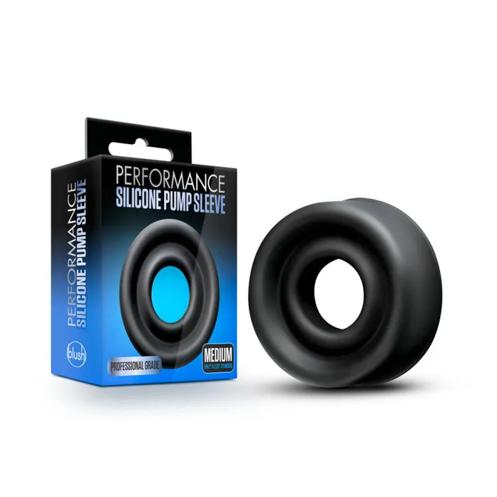 Blush Novelties Male Sex Toys | Performance - Silicone Pump Sleeve - Medium - Black