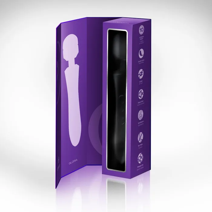 Edonista Vibrators | Edonista Gloria Large Wand Vibrator Black