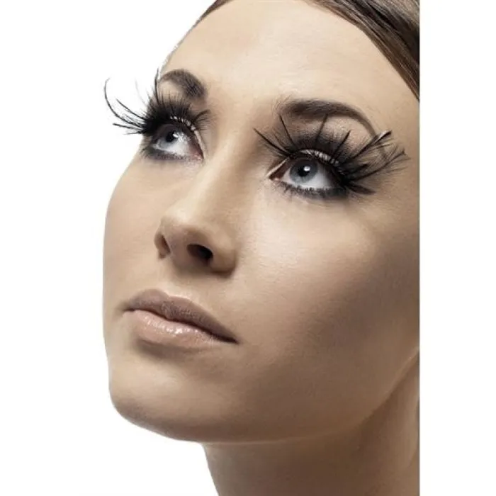 Feather Plume Eyelashes Black MyPleasure Anal