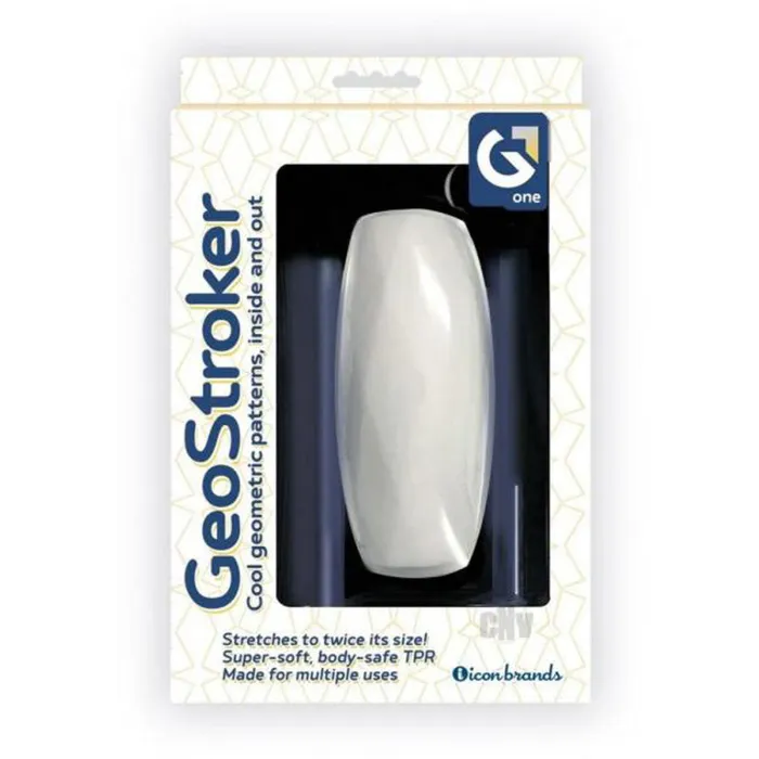 Icon Brands Male Sex Toys Geostroker 1 Stroker White