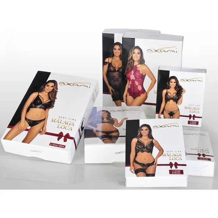 Microfiber and Lace G-String with Studs Red | Axami Lingerie Vibrators Microfiber and Lace G-String with Studs Red | Axami Lingerie Vibrators