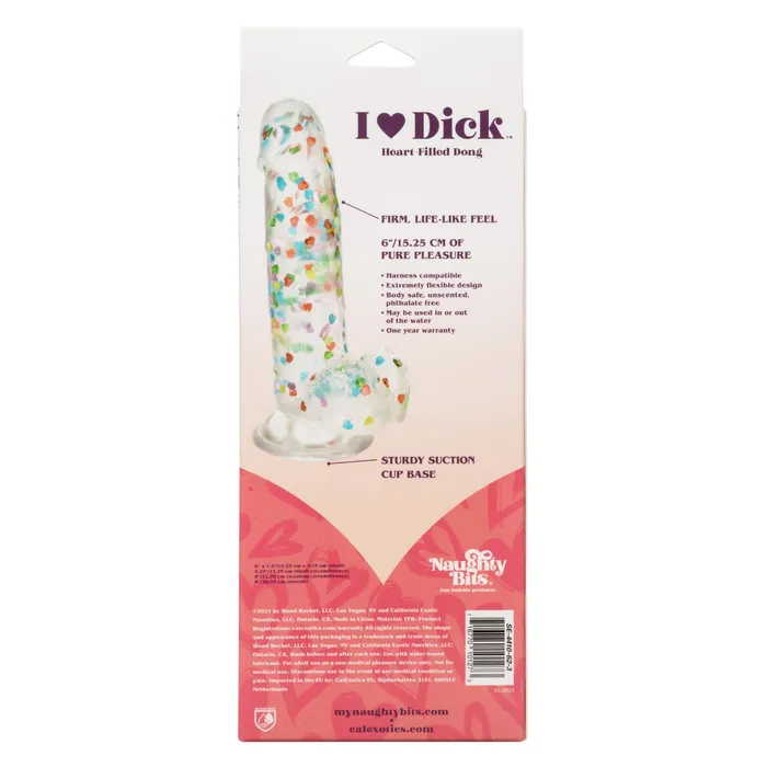 Naughty Bits I Love Dick Heart-Filled Dong | CalExotics Dildos