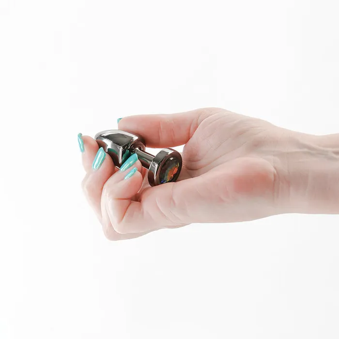 NS Novelties Female Sex Toys | Rear Assets Petite - Gunmetal with Rainbow Gem-(nsn-0966-39) NS Novelties Female Sex Toys | Rear Assets Petite - Gunmetal with Rainbow Gem-(nsn-0966-39)