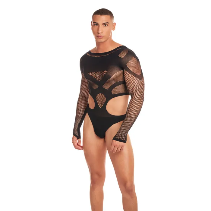Pink Lipstick Anal Out of Orbit Bodysuit Smallmedium Black