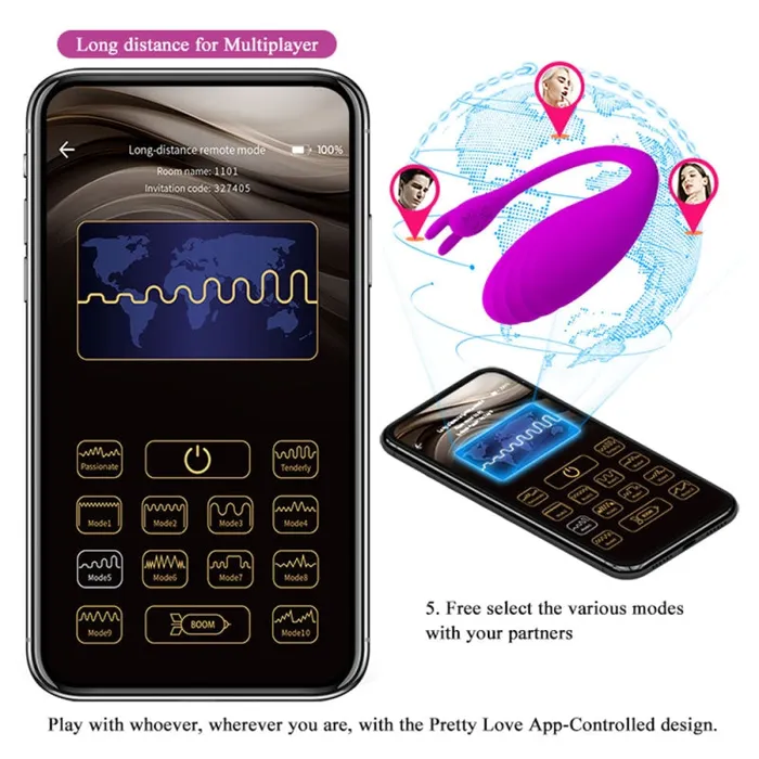 Pretty Love Vibrators | Pretty Love Catalina Global Remote Series - Purple Pretty Love Vibrators | Pretty Love Catalina Global Remote Series - Purple