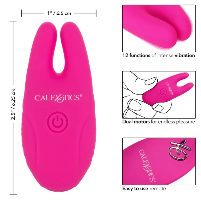 Silicone Remote Nipple Clamps - Pink | Calexotics Anal Silicone Remote Nipple Clamps - Pink | Calexotics Anal