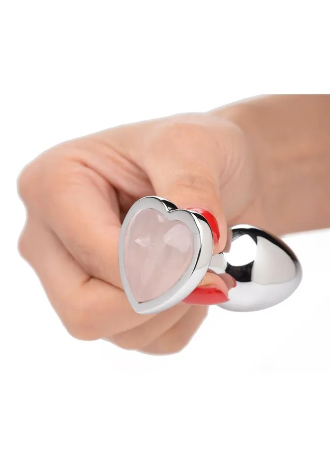 Anal Booty Sparks Booty Sparks Gemstones Rose Quartz Heart Anal Plug