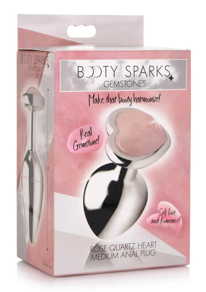 Anal Booty Sparks Booty Sparks Gemstones Rose Quartz Heart Anal Plug