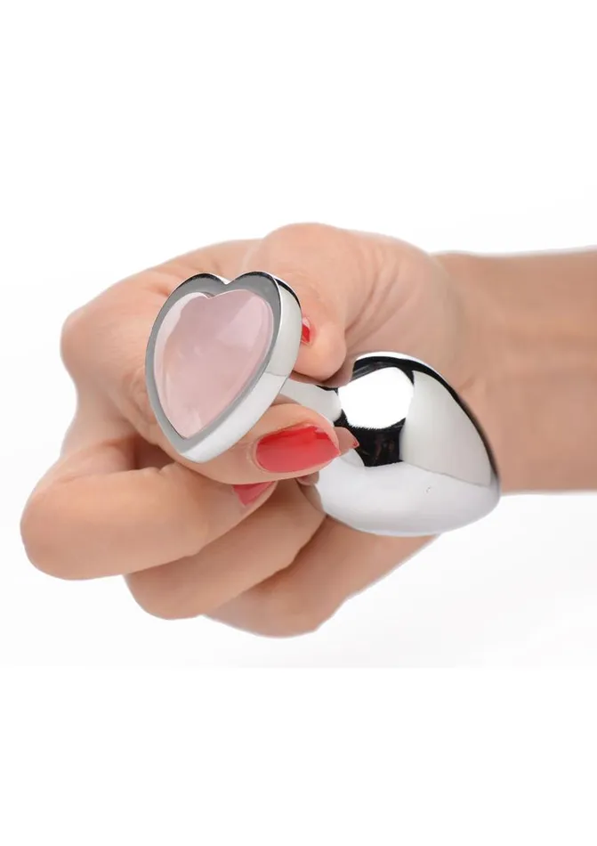 Anal Booty Sparks Booty Sparks Gemstones Rose Quartz Heart Anal Plug