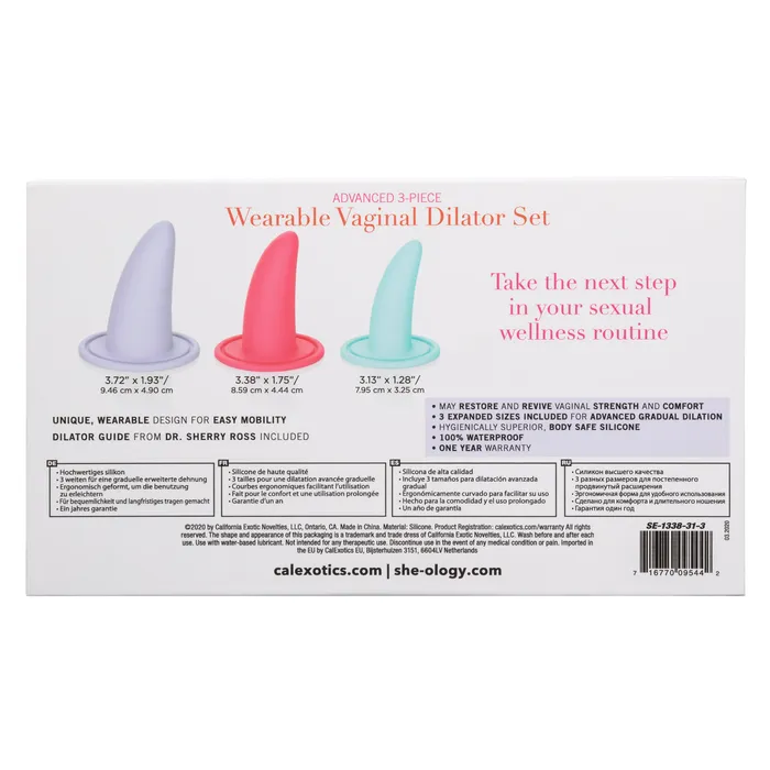 California Exotic Male Sex Toys SheOlogy Advanced 3Piece Wearable Vaginal Dilator Set