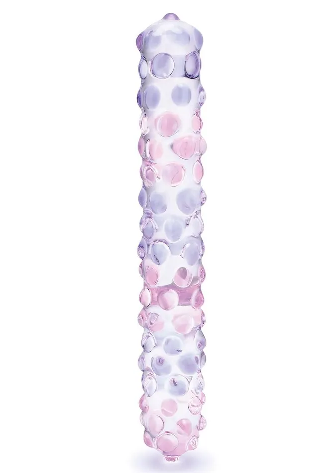 Glas Dildos Glas Purple Rose Glass Nubby Dildo