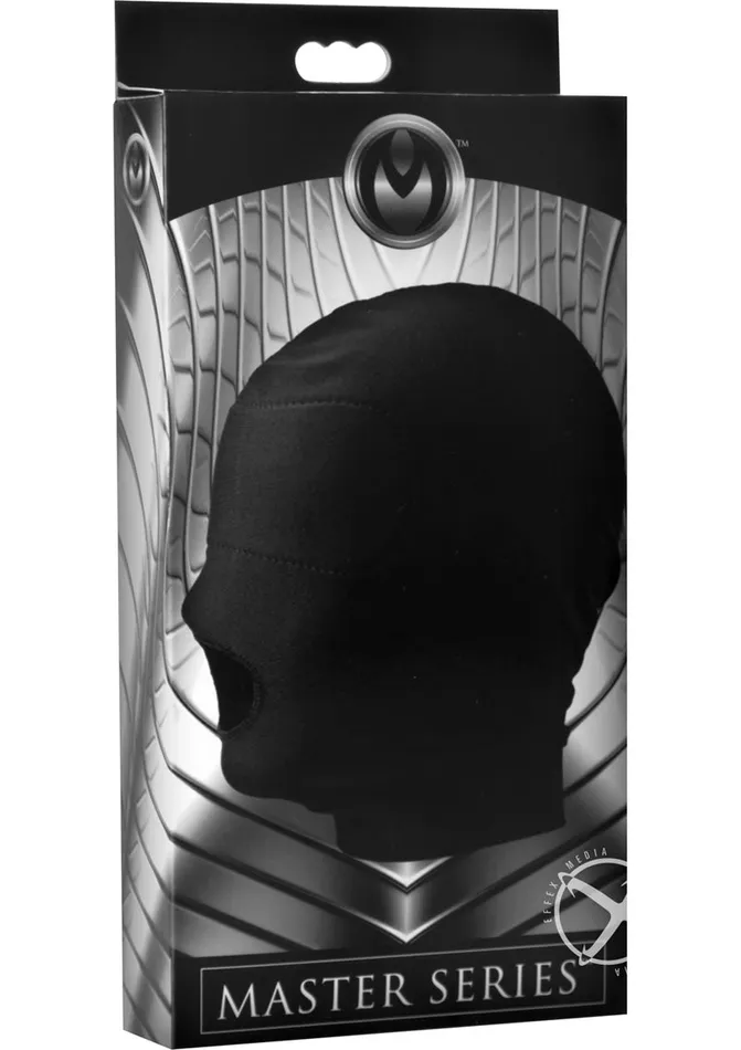 Master Series Male Sex Toys Master Series Disguise Open Mouth Hood with Padded Blindfold