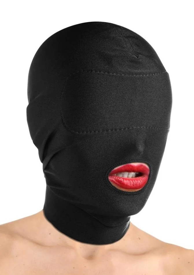 Master Series Male Sex Toys Master Series Disguise Open Mouth Hood with Padded Blindfold