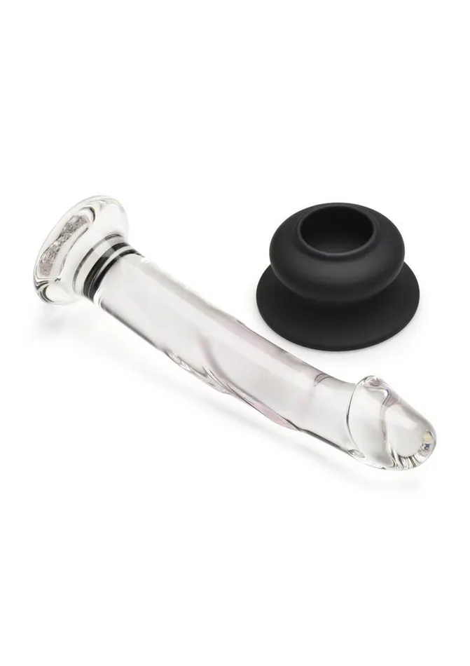 Pleasure Crystals Female Sex Toys Pleasure Crystals Glass Dildo with Silicone Base