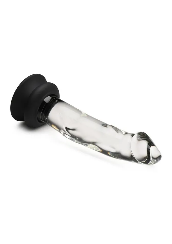 Pleasure Crystals Female Sex Toys Pleasure Crystals Glass Dildo with Silicone Base