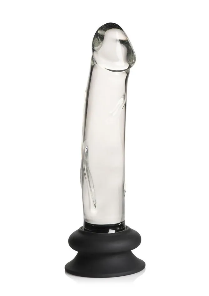 Pleasure Crystals Female Sex Toys Pleasure Crystals Glass Dildo with Silicone Base