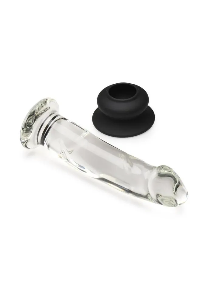 Pleasure Crystals Female Sex Toys Pleasure Crystals Glass Dildo with Silicone Base