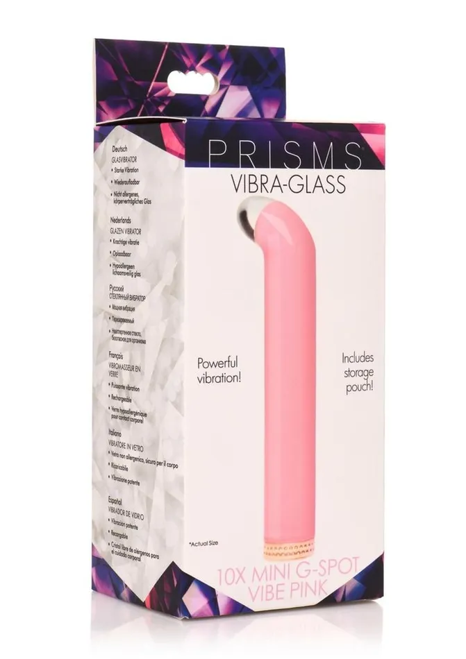 Prisms Vibrators Prisms 10x Mini GSpot Vibe Rechargeable Glass Bullet