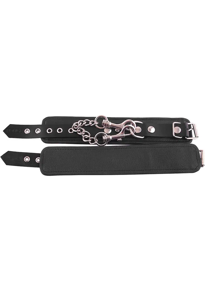 Rouge Plain Leather Adjustable Wrist Cuffs Rouge Restraints