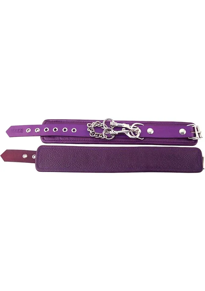 Rouge Plain Leather Adjustable Wrist Cuffs Rouge Restraints Rouge Plain Leather Adjustable Wrist Cuffs Rouge Restraints