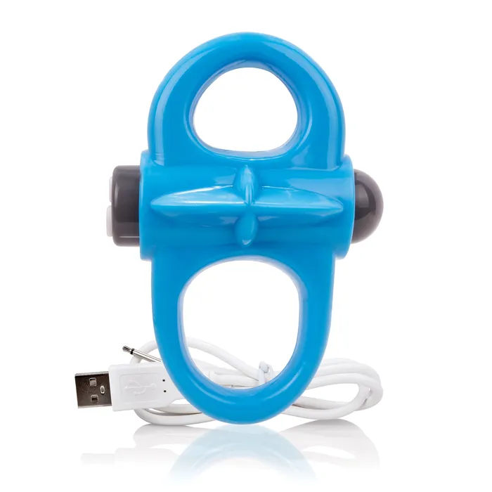 Screaming O Charged Yoga Rechargeable Vibe Ring Blue Vibrators
