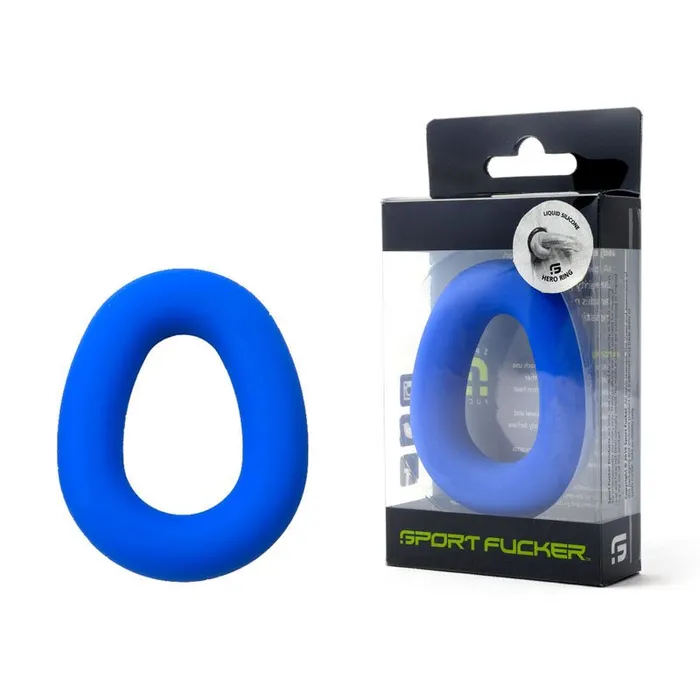 Sport Fucker Male Sex Toys Sport Fucker Hero Ring Blue Blue Cock Ring