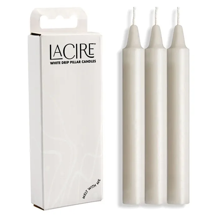 Vibrators LaCire Drip Pillar Candles White Sportsheets