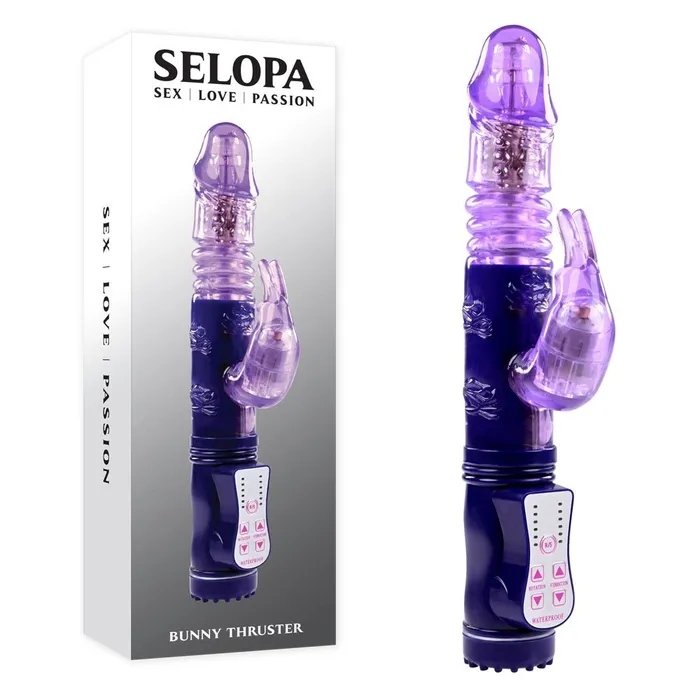 Vibrators Selopa BUNNY THRUSTER Purple 248 cm Thrusting Rabbit Vibrator Selopa Vibrators Selopa BUNNY THRUSTER Purple 248 cm Thrusting Rabbit Vibrator Selopa