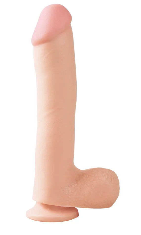Basix Rubber Works 10 Inch Dong With Suction Cup Flesh Pipedream Dildos