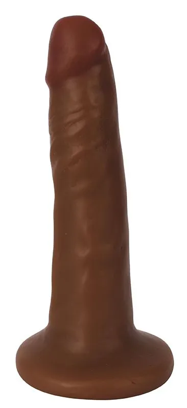CURVE NOVELTIES Dildos Thinz Slim Dong 6in Chocolate