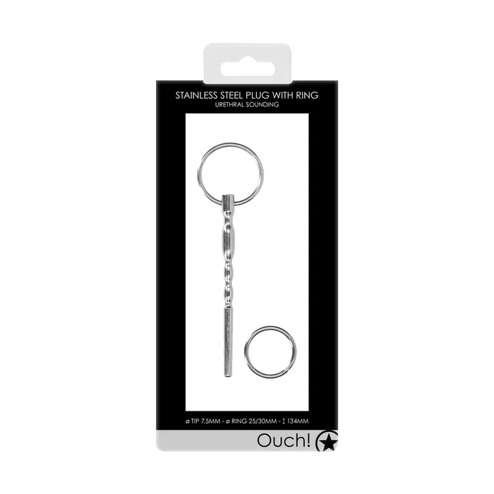 Male Sex Toys Shots Toys Ouch Stainless Steel Plug With Ring Male Sex Toys Shots Toys Ouch Stainless Steel Plug With Ring