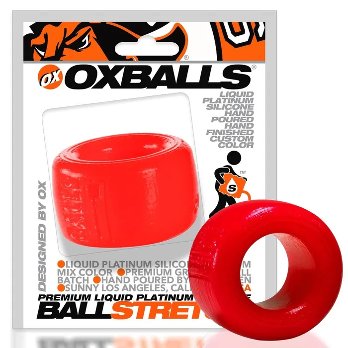 Oxballs BallsT Platinum Silicone Ball Stretcher Red Oxballs Dildos Oxballs BallsT Platinum Silicone Ball Stretcher Red Oxballs Dildos