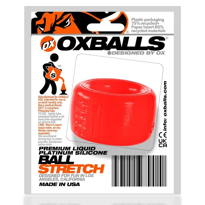Oxballs BallsT Platinum Silicone Ball Stretcher Red Oxballs Dildos Oxballs BallsT Platinum Silicone Ball Stretcher Red Oxballs Dildos
