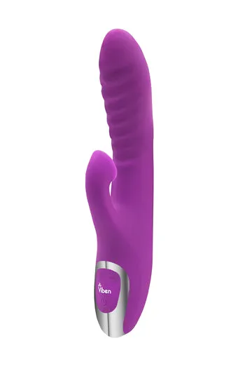 Viben Frenzy Rabbit Vibe W Clit Suction Berry Viben Vibrators