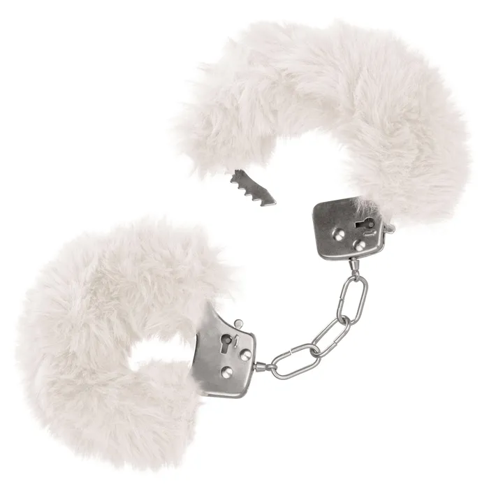 CalExotics Female Sex Toys Ultra Fluffy Furry Cuffs White