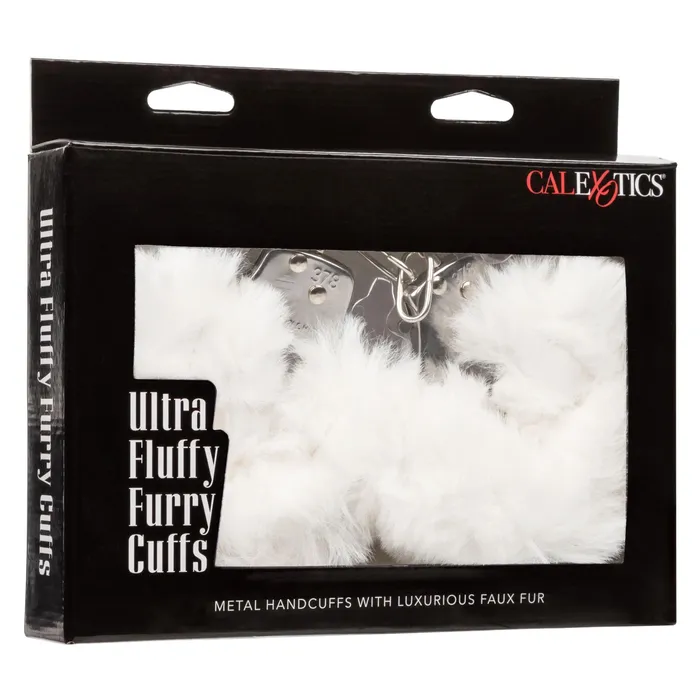 CalExotics Female Sex Toys Ultra Fluffy Furry Cuffs White