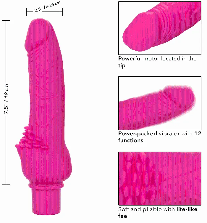 CalExotics Vibrators Rechargeable Power Stud Cliterrific Pink CalExotics Vibrators Rechargeable Power Stud Cliterrific Pink