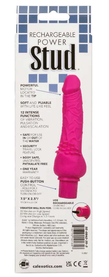 CalExotics Vibrators Rechargeable Power Stud Cliterrific Pink CalExotics Vibrators Rechargeable Power Stud Cliterrific Pink