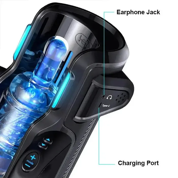 NyoKii Pre Order Leten Cannon King Pro Highspeed Motor Thrusting Masturbator Cup with Phone Holder Male Sex Toys