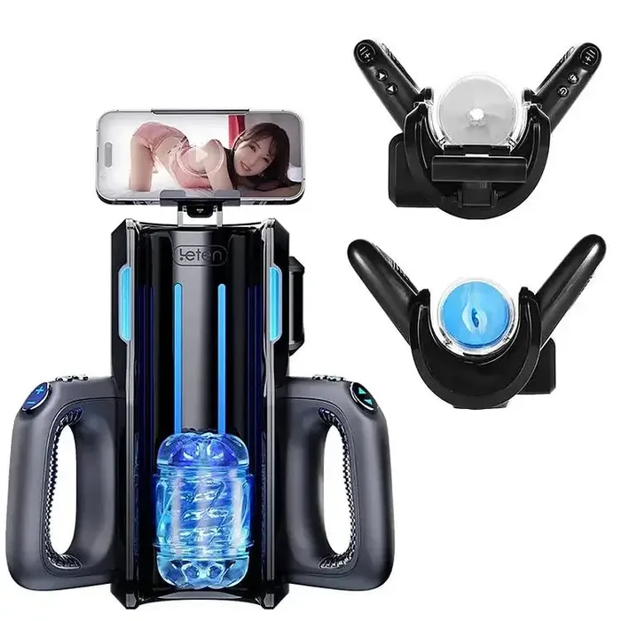 NyoKii Pre Order Leten Cannon King Pro Highspeed Motor Thrusting Masturbator Cup with Phone Holder Male Sex Toys