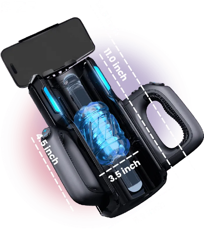 NyoKii Pre Order Leten Cannon King Pro Highspeed Motor Thrusting Masturbator Cup with Phone Holder Male Sex Toys