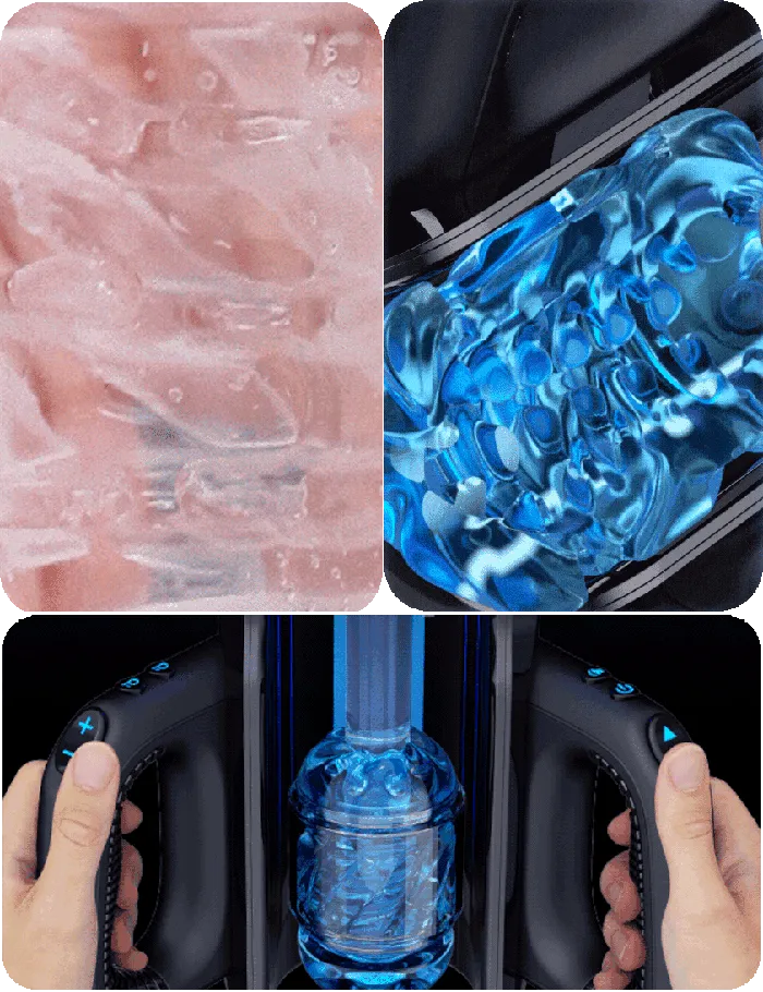 NyoKii Pre Order Leten Cannon King Pro Highspeed Motor Thrusting Masturbator Cup with Phone Holder Male Sex Toys