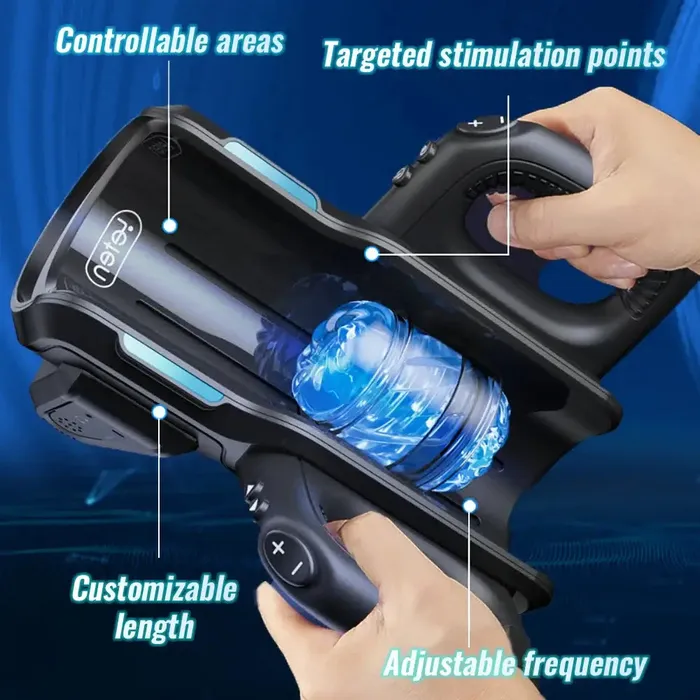 NyoKii Pre Order Leten Cannon King Pro Highspeed Motor Thrusting Masturbator Cup with Phone Holder Male Sex Toys