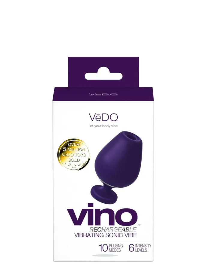 VeDO Vibrators Vino Rechargeable Vibrating Sonic Vibe Purple