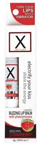 X on the Lips Lip Balm Sizzling Strawberry 75 Oz Sensuva Female Sex Toys