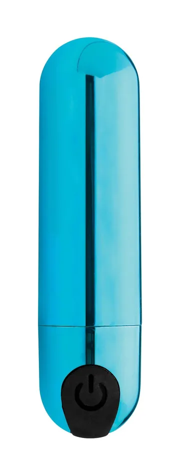 XR Brands Bang 10x Rechargeable Vibrating Metallic Bullet Blue Vibrators XR Brands Bang 10x Rechargeable Vibrating Metallic Bullet Blue Vibrators