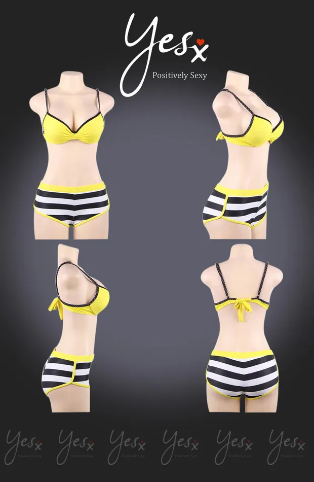 Couples YesX YesX YX963 Bikini 3 Piece Set Yellow