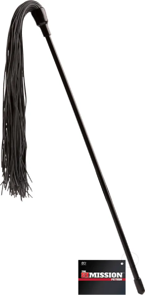 Excellent Power Dildos Rubber Tickle Whip Black