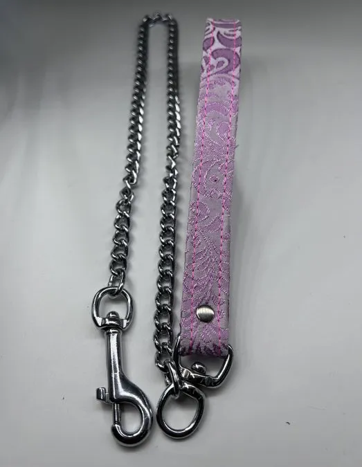 Male Sex Toys Kookie Intl Metal Chain Leash with Brocade Fabric Loop Male Sex Toys Kookie Intl Metal Chain Leash with Brocade Fabric Loop